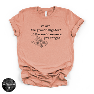 Granddaughters of the wild women graphic tee Bella Canvas shirt sunset