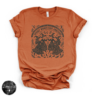 Spooky Women Have Ambitions Tee | Witchy Feminist Halloween Graphic T-Shirt