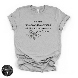 Granddaughters of the wild women graphic tee Bella Canvas shirt grey
