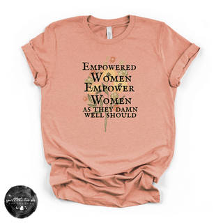 Empower women graphic tee Bella Canvas shirt sunset