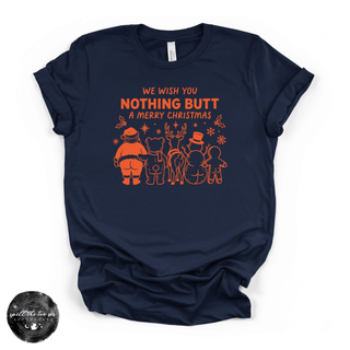 Holiday Butt Merry Christmas Tee | Funny Christmas Graphic T-Shirt