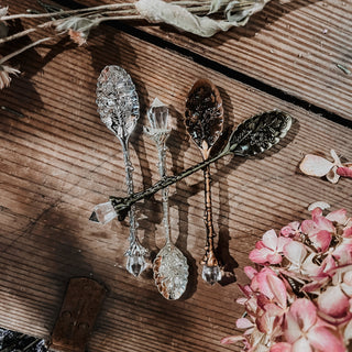 quartz crystal spoon for coffee and tea