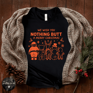 Holiday Butt Merry Christmas Tee | Funny Christmas Graphic T-Shirt