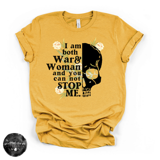 I Am Both War and Woman Tee | Fierce Empowerment Graphic T-Shirt