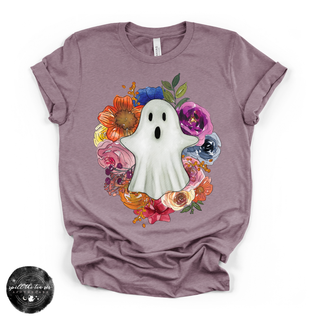 Floral Ghost Tee | Cute Botanical Halloween Ghost Graphic T-Shirt