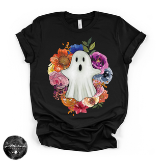 Floral Ghost Tee | Cute Botanical Halloween Ghost Graphic T-Shirt