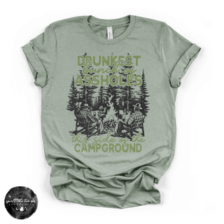 Drunkest Aholes in Camp Tee | Funny Camping Graphic T-Shirt