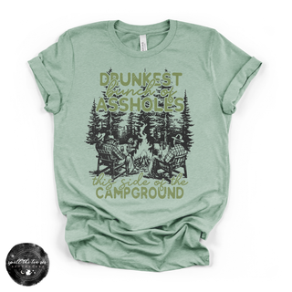 Drunkest Aholes in Camp Tee | Funny Camping Graphic T-Shirt