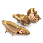 Wide Butterfly Dish-Gold