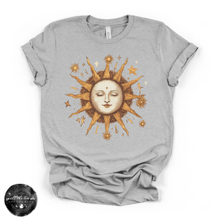Summer Celestial Sun Tee | Boho Sun & Moon Graphic T-Shirt