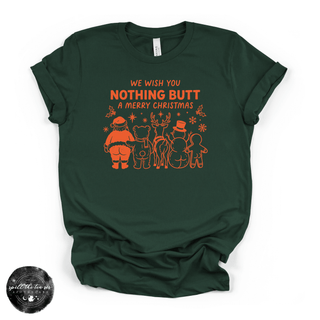Holiday Butt Merry Christmas Tee | Funny Christmas Graphic T-Shirt
