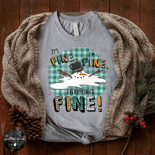 Everything Is Fine Tee | Funny Sarcastic Christmas Graphic T-Shirt
