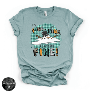 Everything Is Fine Tee | Funny Sarcastic Christmas Graphic T-Shirt