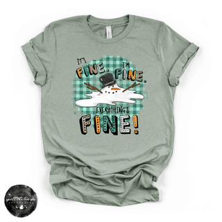 Everything Is Fine Tee | Funny Sarcastic Christmas Graphic T-Shirt