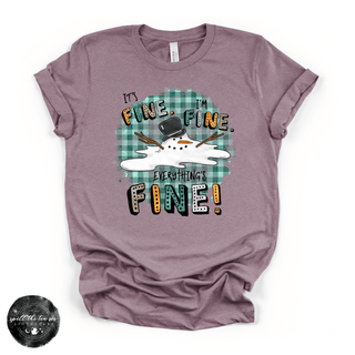 Everything Is Fine Tee | Funny Sarcastic Christmas Graphic T-Shirt