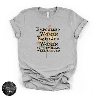 Empower women graphic tee Bella Canvas shirt grey