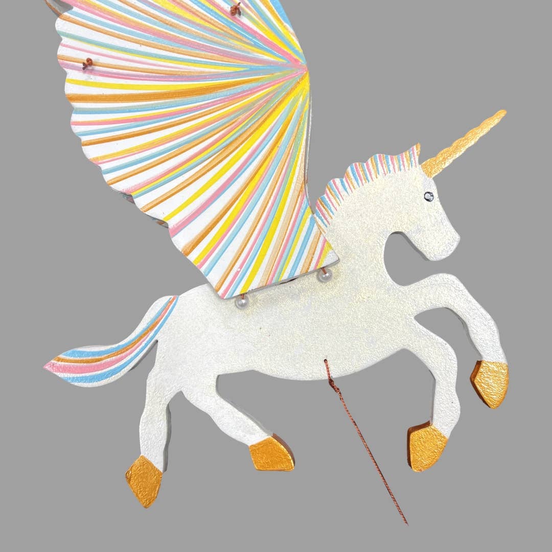 Golden Unicorn Flying Mobile