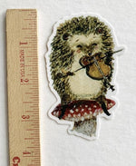 Hedgehog Violinist sticker Die Cut Vinyl Sticker