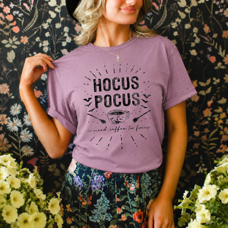 Hocus Pocus Coffee Tee | Witchy Coffee Halloween Graphic T-Shirt