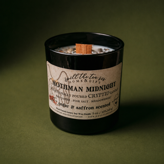 Mothman Intention Candle | Cedar & Saffron Cryptid Soy Candle