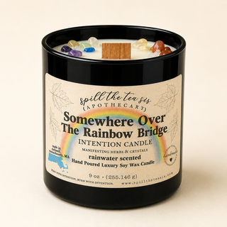 Somewhere Over the Rainbow Bridge Candle | Pet Memorial Manifestation Candle