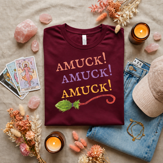 Amuck! Amuck! Amuck! Tee | Magical Halloween Witch Graphic T-Shirt