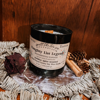 Naughty List Legend Black Jar Candle