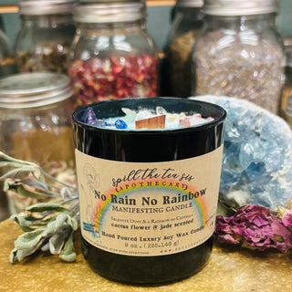No Rain No Rainbow Grief Loss Healing Intention Soy Wax Candle - 9oz