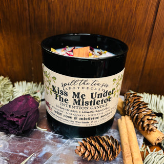 Kiss Me Under The Mistletoe Intention Soy Wax Candle - 9oz