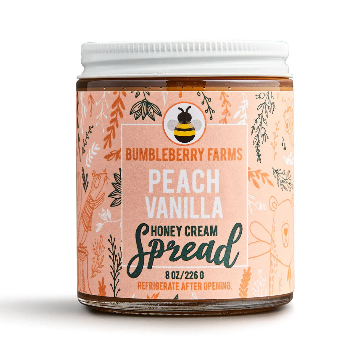 Peach Vanilla Honey Cream Spread 8 oz