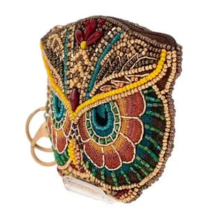 A Little Wiser Beaded Owl Coin Purse/Key