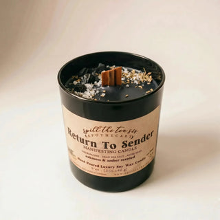 Return To Sender Intention Candle | Protection & Energy Clearing Soy Wax Candle