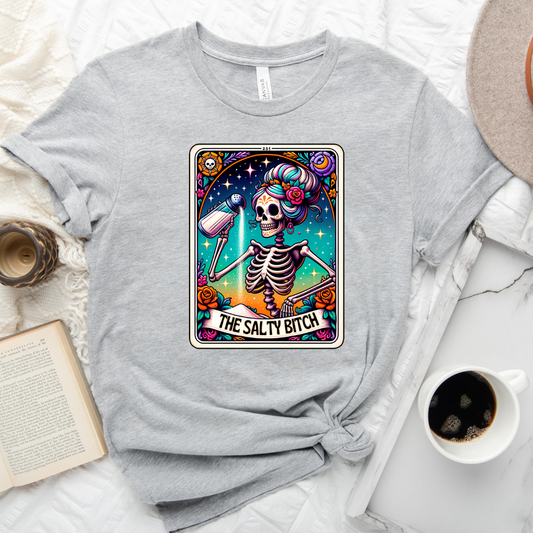 Salty B*tch Tarot Card - Athletic Heather Bella Canvas T Shirt