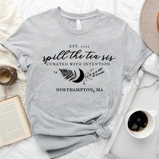 Spill The Tea Sis Apothecary Logo - Athletic Heather Bella Canvas T Shirt