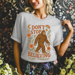 Don't Stop Believing Bigfoot Tee | Cryptid Graphic T-Shirt