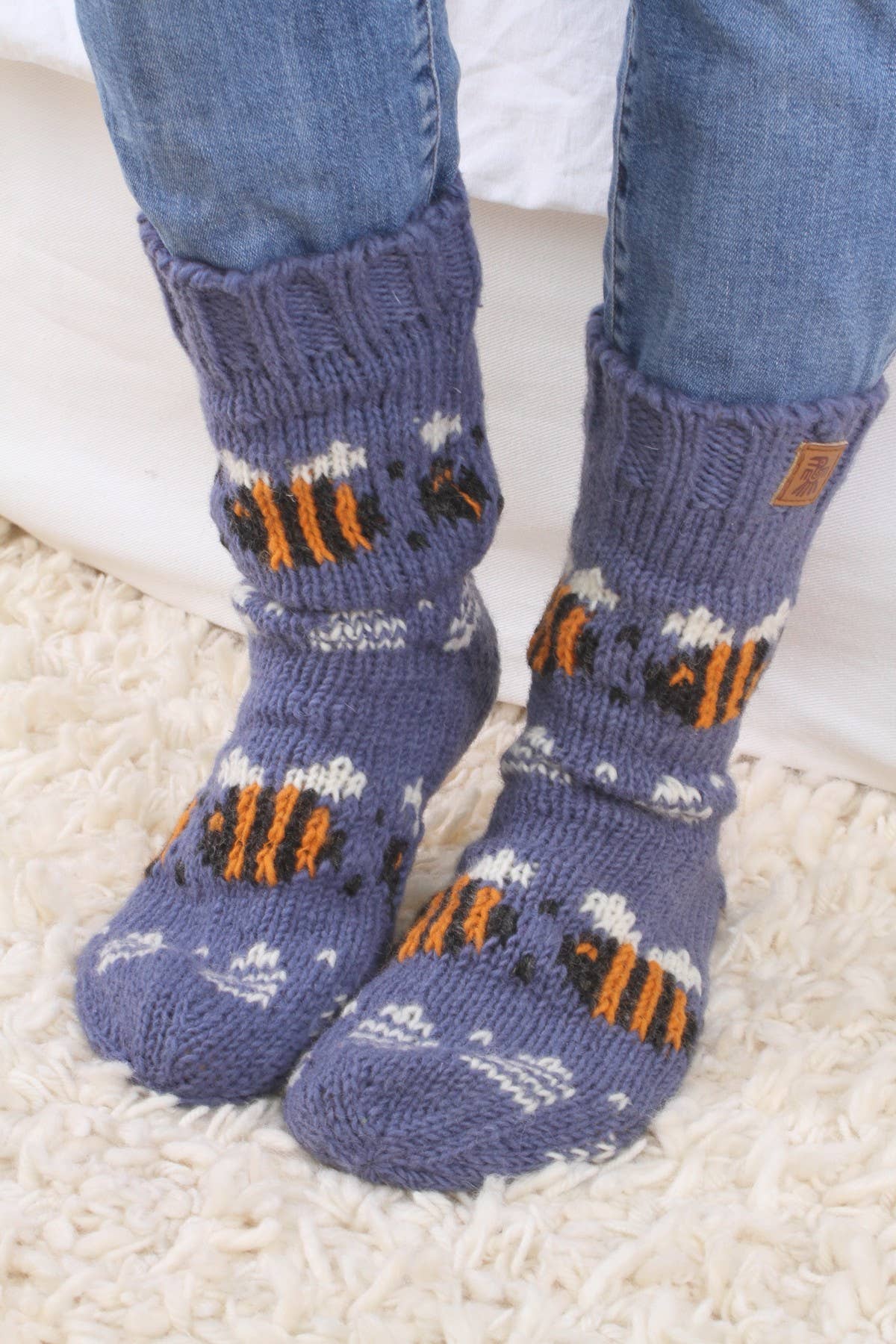 Beehive Sofa Socks Denim: One Colour