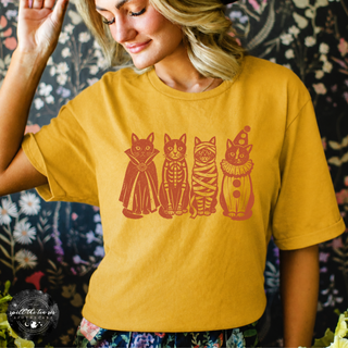 Costume Cats Tee | Cute Halloween Cat Graphic T-Shirt