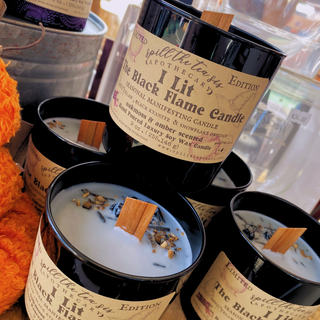 I Lit The Black Flame Halloween Manifesting Soy Wax Candle - 9oz