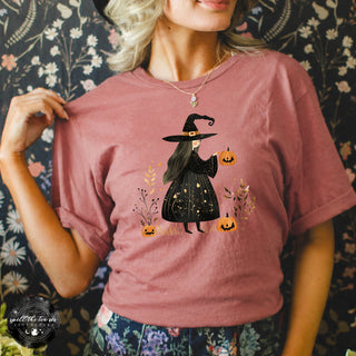 Witch in the Pumpkin Patch Tee | Witchy Fall Halloween Graphic T-Shirt