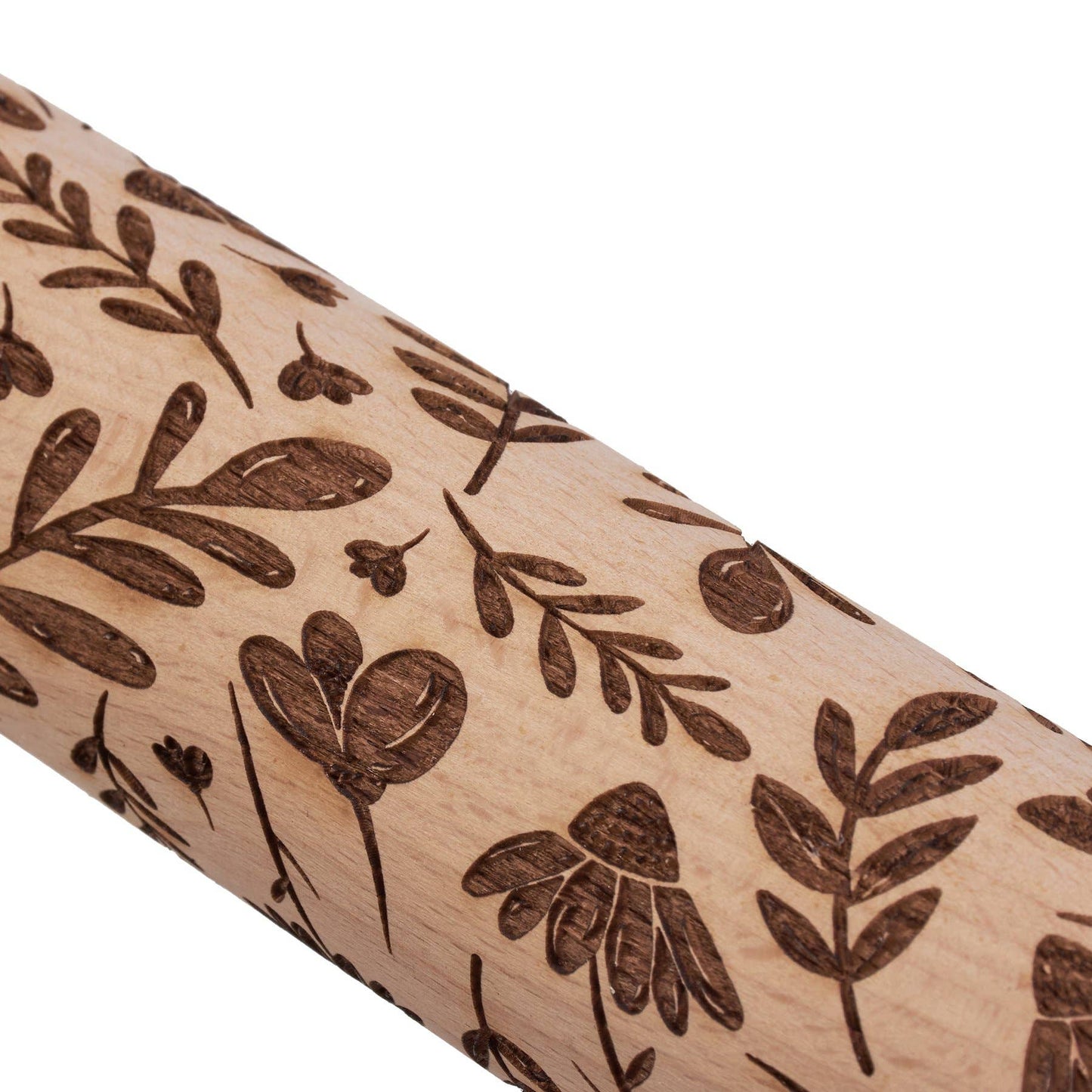 Large Floral Embossing Rolling Pin