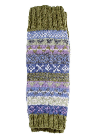 Classic Fairisle Legwarmer Olive: Olive