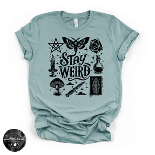 Stay Weird Tee | Alternative Graphic T-Shirt {BLACK DESIGN]
