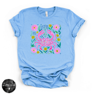 Colorful Crab Tee | Coastal Aesthetic Graphic T-Shirt
