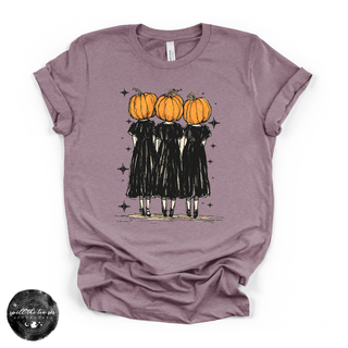Pumpkin Heads Tee | Vintage Halloween Pumpkin People Graphic T-Shirt
