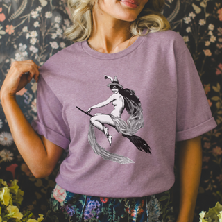 Flying Witch Tee | Witchy Graphic T-Shirt