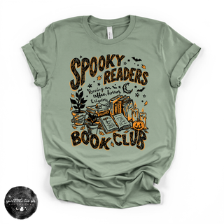 Spooky Readers Book Club Tee | Book Lover Halloween Graphic T-Shirt {BLACK DESIGN}