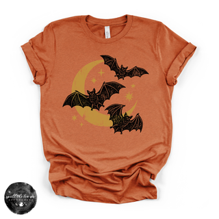 Bat Trio Tee | Cute Halloween Bat Graphic T-Shirt