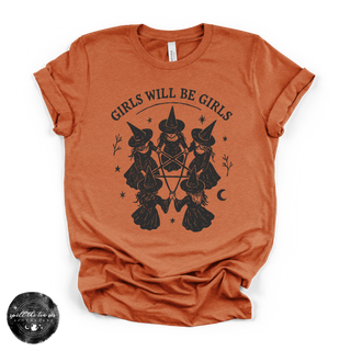 Girls Will Be Girls Witches Tee | Feminist Witch Graphic T-Shirt