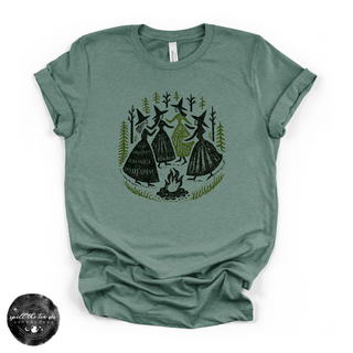 Four Dancing Witches Tee | Moonlit Coven Graphic T-Shirt