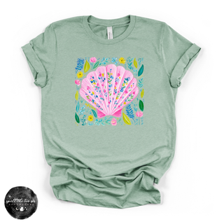 Colorful Seashell Tee | Coastal Aesthetic Graphic T-Shirt